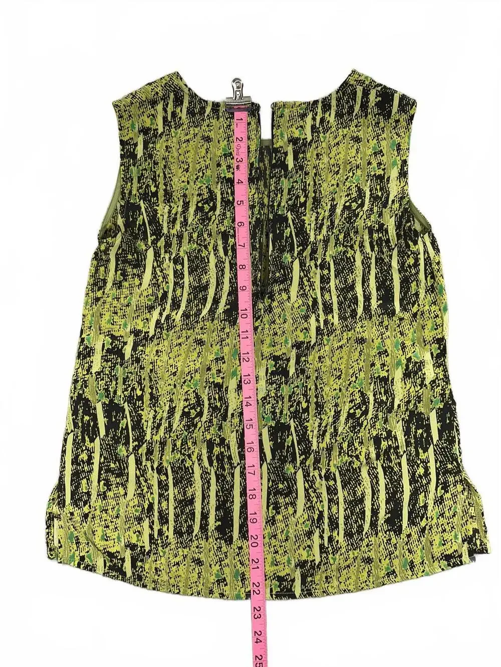 Raffinalla Neon Wasabi Green Abstract Print Sleeveless‎ Tank Top